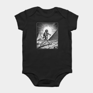 Egyptian God Pyramid Esoteric Art - Mystical Divine Design Baby Bodysuit